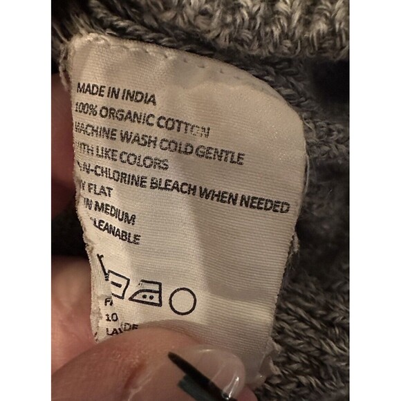 Prana Knit Sweater Mens XXL Gray Slim Fit Long Sleeve 100% Organic Cotton MC1 - Picture 5 of 5